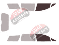 Gabarit vitrage - kit vitres avant - Mitsubishi Grandis (1) Long 5 portes (2003 - 2011) Gabarit vitrage - kit vitres avant - Mitsubishi Grandis (1) Long 5 portes (2003 - 2011)