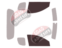 Gabarit vitrage - kit vitres avant - Mitsubishi L200 (5) Club Cab Pick-up 2 portes (2015 - 2023)