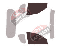 Gabarit vitrage - kit vitres avant - Mitsubishi L200 (4) Club Cab Pick-up 2 portes (2006 - 2015)