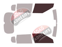 Gabarit vitrage - kit vitres avant - Mitsubishi Outlander (4) 5 portes (depuis 2021)