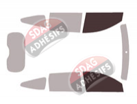 Gabarit vitrage - kit vitres avant - Mitsubishi Pajero Sport (3) 5 portes (depuis 2016)