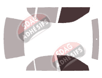Gabarit vitrage - kit vitres avant - Mitsubishi Lancer (6) Berline 4 portes (1995 - 2001)