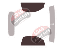 Gabarit vitrage - kit vitres avant - Nissan 350 Z Cabriolet 2 portes (2004 - 2010)