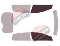 Gabarit vitrage - kit vitres avant - Nissan Ariya (1) 5 portes (depuis 2022)