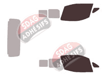 Gabarit vitrage - kit vitres avant - Nissan NV200 (1) Utilitaire 5 portes (2009 - 2021)