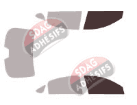 Gabarit vitrage - kit vitres avant - Nissan Bluebird Sylphy Berline 4 portes (2005 - 2012)