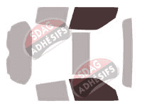 Gabarit vitrage - kit vitres avant - Nissan Juke (1) 5 portes (2010 - 2020)