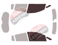 Gabarit vitrage - kit vitres avant - Nissan Leaf (1) 5 portes (2011 - 2018)
