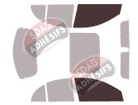 Gabarit vitrage - kit vitres avant - Nissan Micra (4) 5 portes (2010 - 2017) Gabarit vitrage - kit vitres avant - Nissan Micra (4) 5 portes (2010 - 2017)