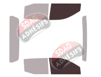 Gabarit vitrage - kit vitres avant - Renault Alaskan (1) Pick-up 4 portes (2017 - 2025) Gabarit vitrage - kit vitres avant - Renault Alaskan (1) Pick-up 4 portes (2017 - 2025)