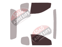 Gabarit vitrage - kit vitres avant - Nissan Navara (4) NP300 Pick-up 2 portes (2015 - 2022)