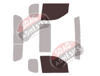 Gabarit vitrage - kit vitres avant - Nissan Frontier (2) Pick-up 2 portes (2005 - 2019)