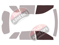 Gabarit vitrage - kit vitres avant - Nissan Pathfinder (5) 5 portes (depuis 2021)