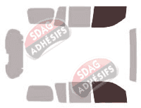 Gabarit vitrage - kit vitres avant - Nissan Pathfinder (3) 5 portes (2005 - 2013)