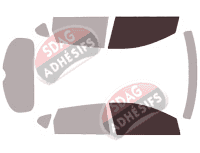 Gabarit vitrage - kit vitres avant - Nissan Pulsar 5 portes (2014 - 2019)