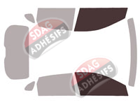 Gabarit vitrage - kit vitres avant - Nissan Qashqai (3) 5 portes (depuis 2021)