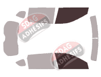 Gabarit vitrage - kit vitres avant - Nissan Rogue (2) 5 portes (2013 - 2020)