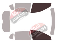 Gabarit vitrage - kit vitres avant - Nissan Rogue (3) Sport 5 portes (depuis 2021)