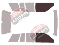 Gabarit vitrage - kit vitres avant - Nissan Terrano (1) 5 portes (1985 - 1995)