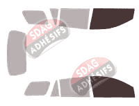 Gabarit vitrage - kit vitres avant - Mitsubishi Lancer (8) Cargo Break 5 portes (2007 - 2017)