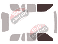 Gabarit vitrage - kit vitres avant - Nissan Xterra 5 portes (1999 - 2004)
