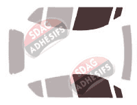 Gabarit vitrage - kit vitres avant - Opel Agila (B) 5 portes (2008 - 2015)