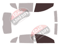 Gabarit vitrage - kit vitres avant - Opel Antara 5 portes (2006 - 2015)