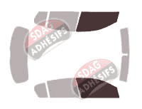 Gabarit vitrage - kit vitres avant - Opel Astra (H) 5 portes (2004 - 2010) Gabarit vitrage - kit vitres avant - Opel Astra (H) 5 portes (2004 - 2010)