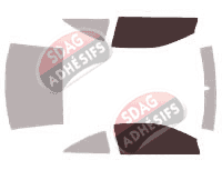 Gabarit vitrage - kit vitres avant - Opel Astra (G) Coupe 3 portes (2000 - 2006) Gabarit vitrage - kit vitres avant - Opel Astra (G) Coupe 3 portes (2000 - 2006)