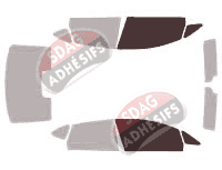 Gabarit vitrage - kit vitres avant - Opel Astra (J) Berline 4 portes (2009 - 2015) Gabarit vitrage - kit vitres avant - Opel Astra (J) Berline 4 portes (2009 - 2015)