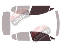 Gabarit vitrage - kit vitres avant - Opel Corsa (E) 5 portes (2014 - 2019)