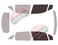 Gabarit vitrage - kit vitres avant - Opel Crossland X 5 portes (2017 - 2024)