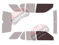 Gabarit vitrage - kit vitres avant - Opel Frontera (B) 5 portes (1998 - 2005) Gabarit vitrage - kit vitres avant - Opel Frontera (B) 5 portes (1998 - 2005)