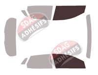 Gabarit vitrage - kit vitres avant - Opel Grandland X 5 portes (depuis 2017)