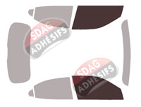 Gabarit vitrage - kit vitres avant - Opel Mokka (2) 5 portes (depuis 2020)