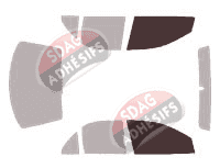 Gabarit vitrage - kit vitres avant - Opel Omega (B) 5 portes (1994 - 2004)
