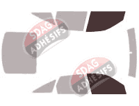 Gabarit vitrage - kit vitres avant - Opel Vectra (B) 5 portes (1995 - 2002)