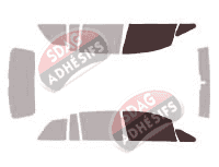 Gabarit vitrage - kit vitres avant - Holden Zafira 5 portes (2006 - 2014)