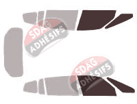 Gabarit vitrage - kit vitres avant - Opel Zafira (C) Tourer 5 portes (2011 - 2019)