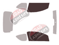 Gabarit vitrage - kit vitres avant - Toyota Aygo (1) 3 portes (2005 - 2014) Gabarit vitrage - kit vitres avant - Toyota Aygo (1) 3 portes (2005 - 2014)