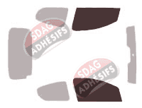 Gabarit vitrage - kit vitres avant - Peugeot 107 5 portes (2005 - 2014)