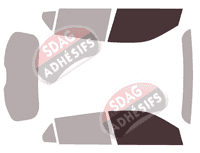 Gabarit vitrage - kit vitres avant - Peugeot 2008 (2) 5 portes (depuis 2020)