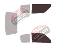 Gabarit vitrage - kit vitres avant - Peugeot 205 (1) 3 portes (1983 - 1999)