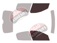 Gabarit vitrage - kit vitres avant - Peugeot 206 (1) 5 portes (1998 - 2009) Gabarit vitrage - kit vitres avant - Peugeot 206 (1) 5 portes (1998 - 2009)