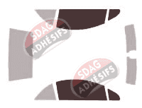 Gabarit vitrage - kit vitres avant - Peugeot 207 CC Cabriolet 2 portes (2007 - 2015) Gabarit vitrage - kit vitres avant - Peugeot 207 CC Cabriolet 2 portes (2007 - 2015)