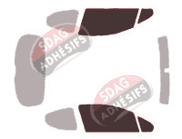 Gabarit vitrage - kit vitres avant - Peugeot 207 PLUS 3 portes (2012 - 2015) Gabarit vitrage - kit vitres avant - Peugeot 207 PLUS 3 portes (2012 - 2015)