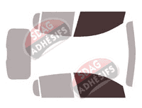 Gabarit vitrage - kit vitres avant - Peugeot 208 (2) 5 portes (depuis 2019) Gabarit vitrage - kit vitres avant - Peugeot 208 (2) 5 portes (depuis 2019)