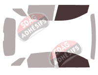 Gabarit vitrage - kit vitres avant - Peugeot 3008 (2) 5 portes (depuis 2017)