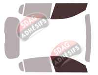 Gabarit vitrage - kit vitres avant - Peugeot 308 (3) 5 portes (depuis 2022)