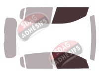 Gabarit vitrage - kit vitres avant - Peugeot 308 (2) 5 portes (2013 - 2022)